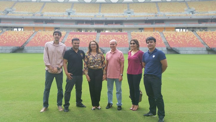 Visita técnica nas dependências da Arena da Amazônia com o objetivo de estender a parceria com o...